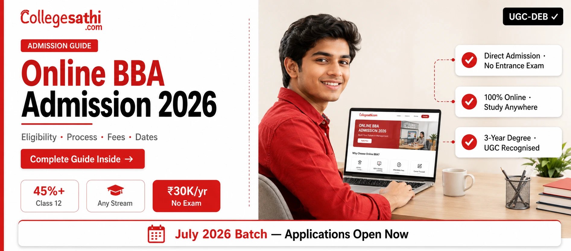 Online BBA Admission 2026: Eligibility, Entrance Exams, Dates & Process
